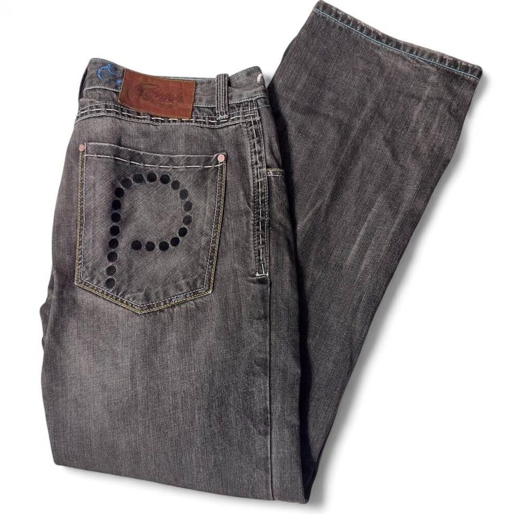 (2007-2011) Parish Nation Health Wealth Wisdom Jeans - Charcoal Gray - 36